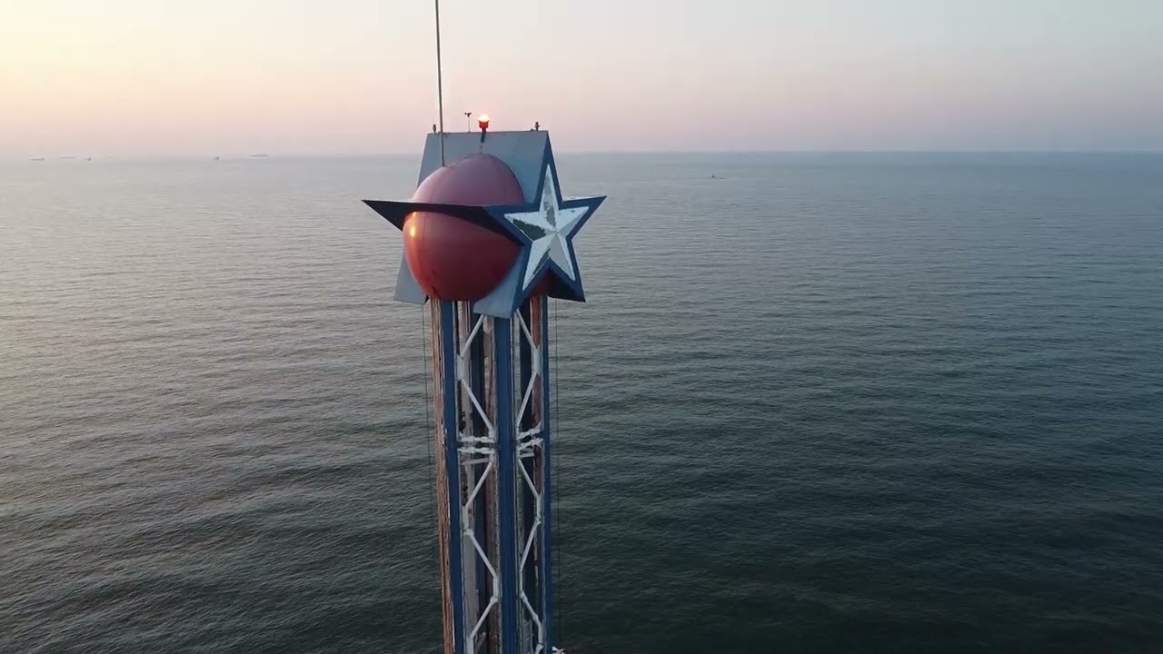 Galveston Drone Footage - Sunrise Over Pleasure Pier