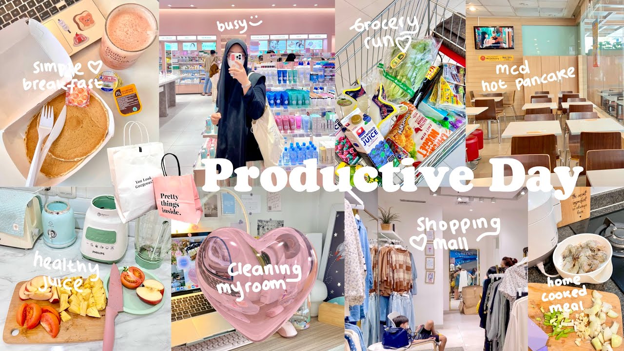 PRODUCTIVE DAY🛍Grocery run,Wake up At 7AM,Mcd hot pancake,Shopping,Going out,Home cooked meal🥞💌