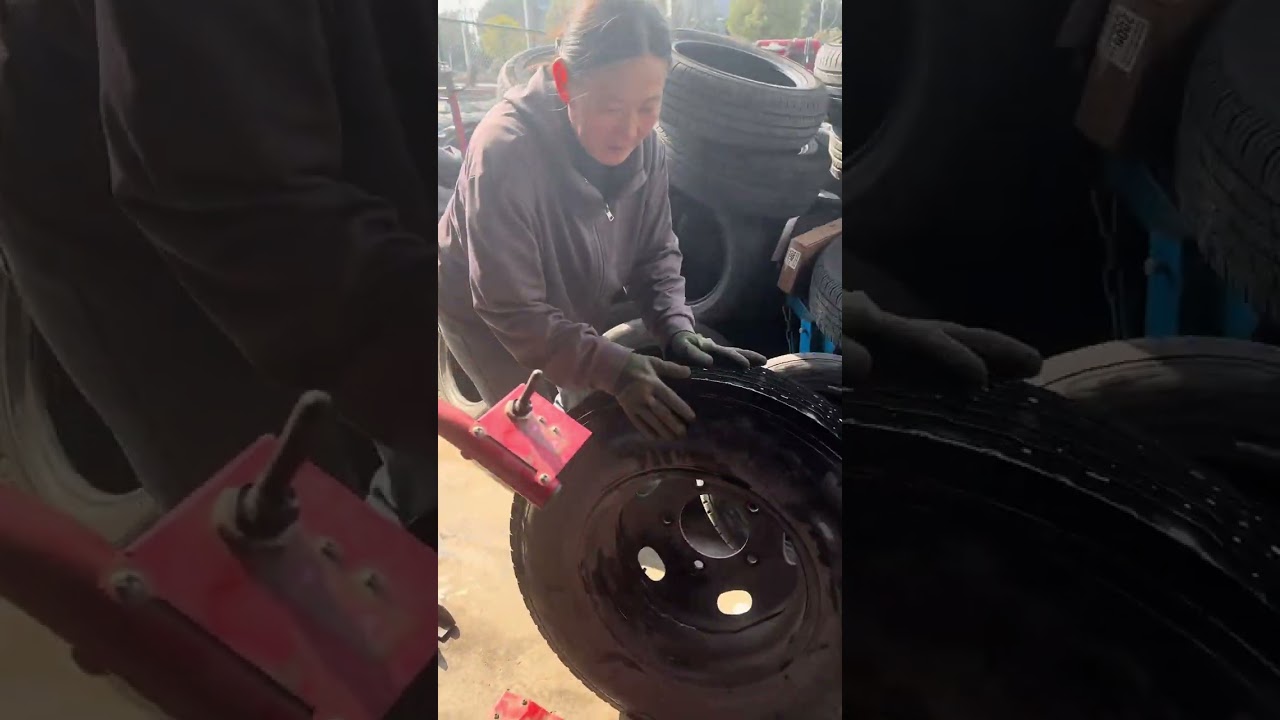 气嘴不行了，换了个气嘴#补胎 #换胎 #流动补胎