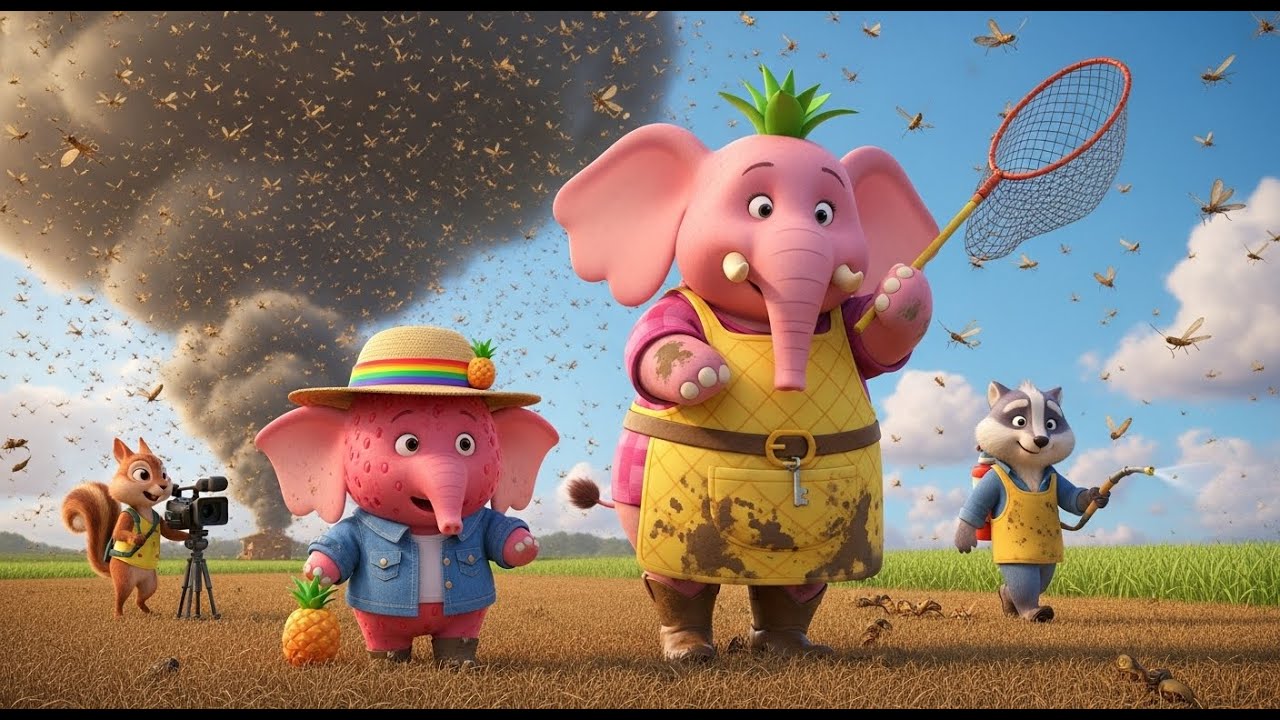 Nông Trại Voi Dâu Tây 🌱 🦗 BÃO CHÂU CHẤU! Ruộng Sweetie Bị Tấn Công – Cả Đội Giải Cứu!