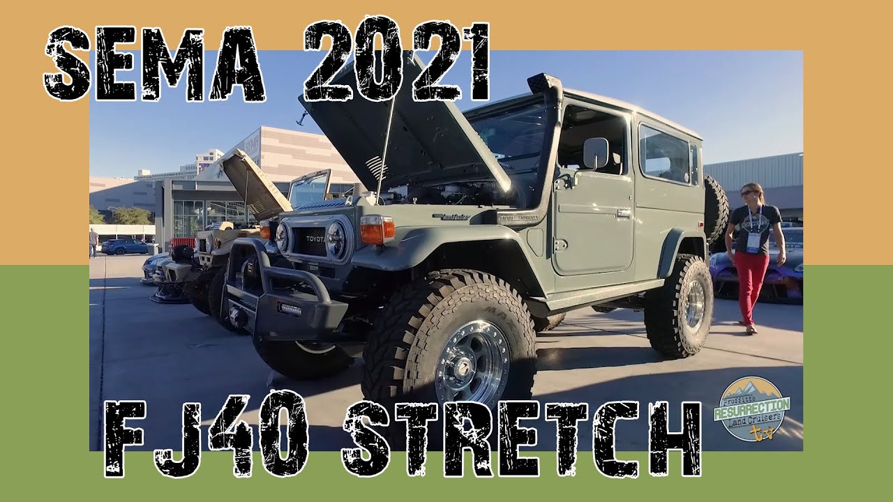 We unveil our latest super custom  STRETCHED FJ40 Restomod at SEMA 2021. Unreal Toyota Land Cruiser
