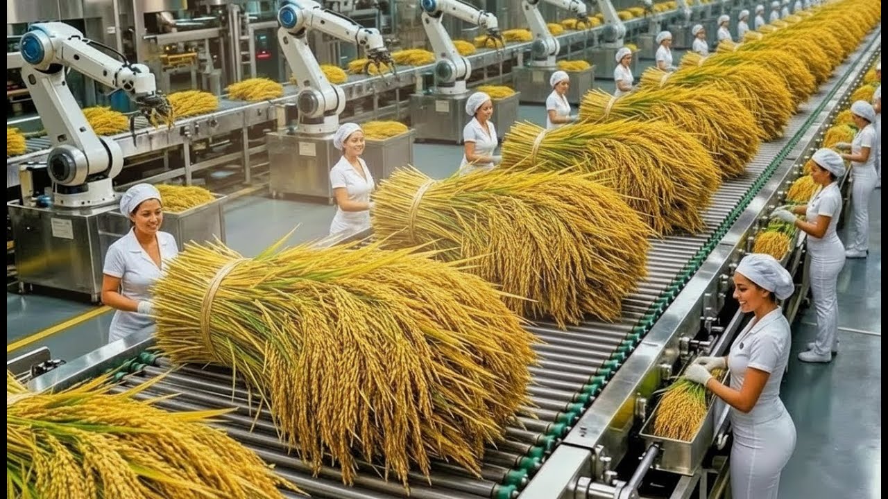 Inside a Modern Rice Factory | From Raw Paddy to Packaged Rice (Full Process)