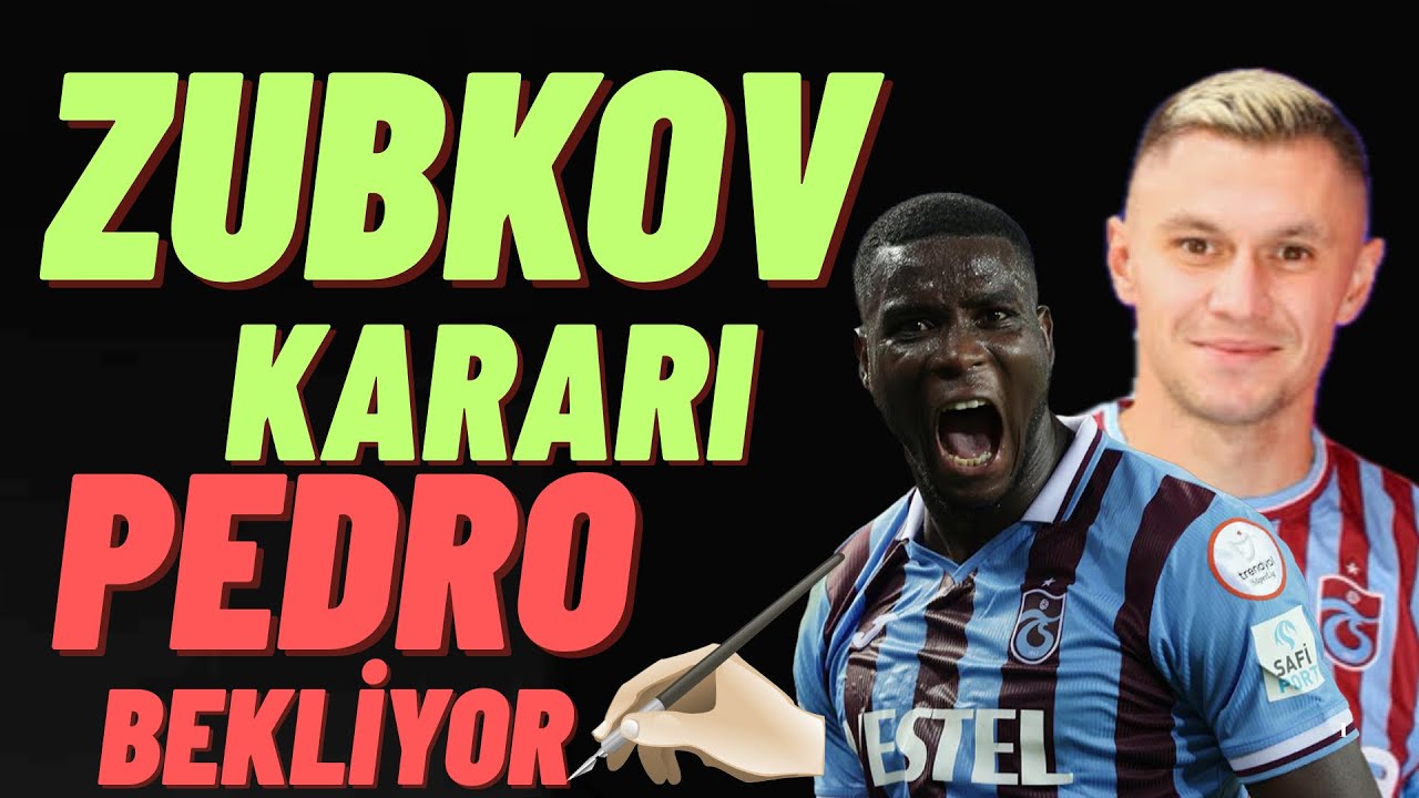 Zubkov kararı ! Helal olsun ! Pedro kararlı ! Geri d&ouml;ner ! #trabzonspor 