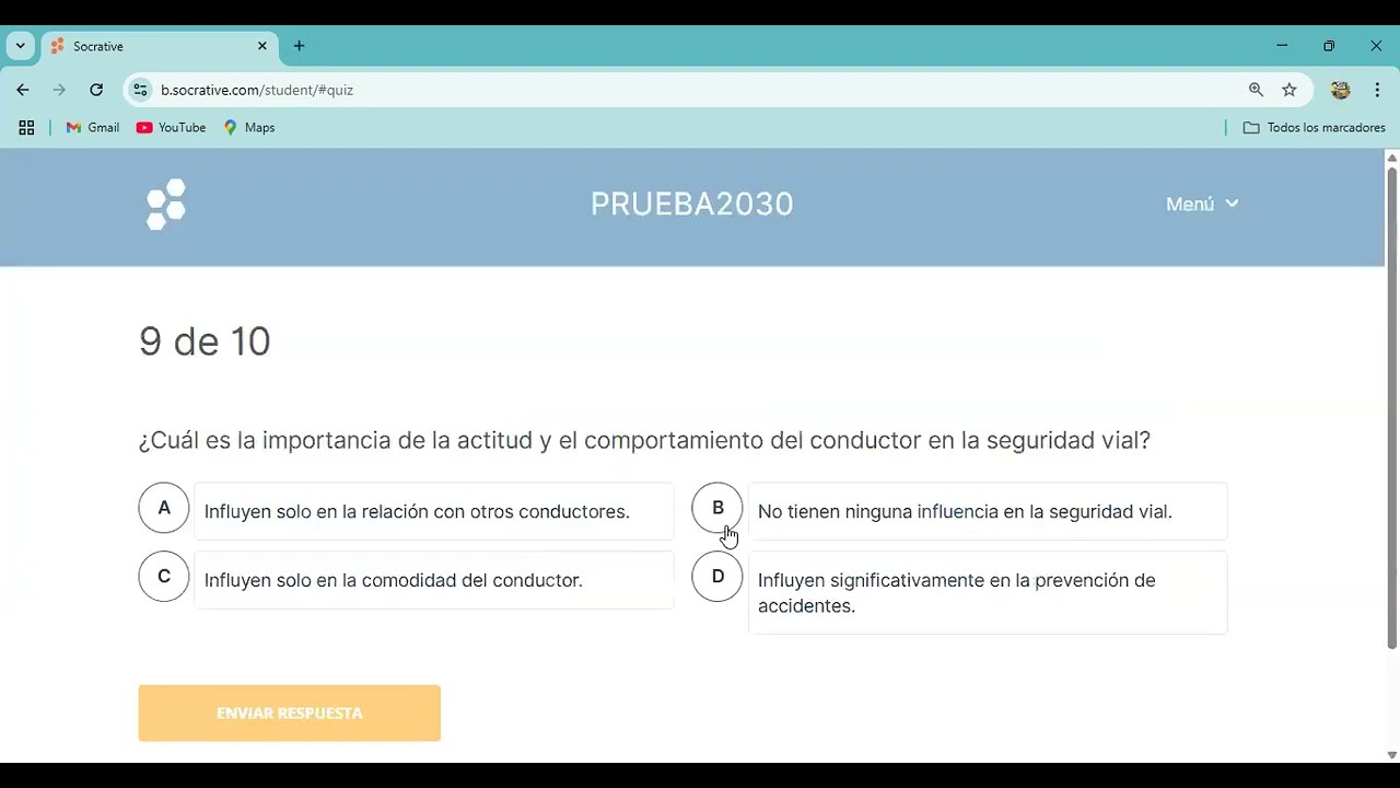 Ejercicios para EXAMEN TEÓRICO Capítulo 5: Factor Humano (Manual del Conductor)