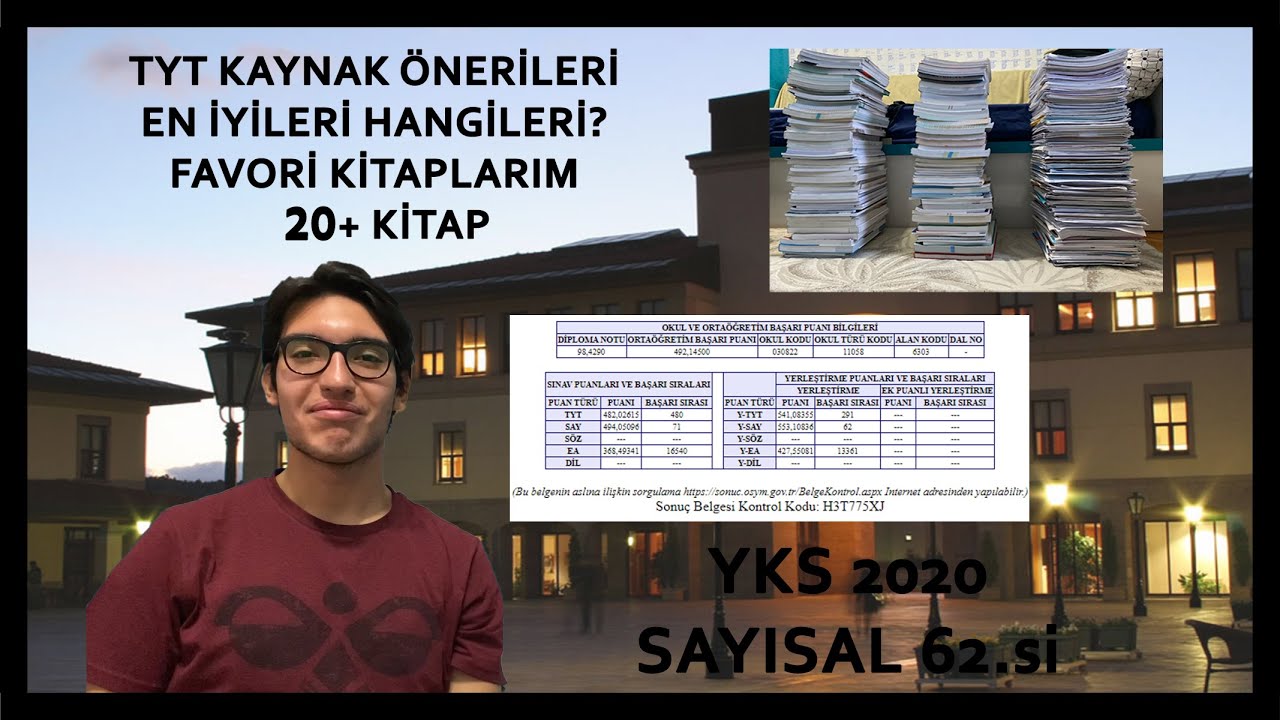 YKS SAYISAL 62.sinden DERS DERS TYT KAYNAK ÖNERİLERİ! | HANGİ KİTAPLARI ÇÖZDÜM? | +20 KİTAP