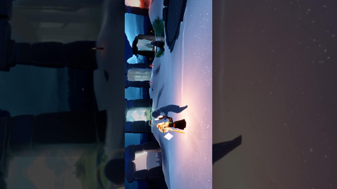 羽なしのフレンドが会いに来てくれました😺今回のアプデから他のユーザーからは黒子に見えるらしい笑#sky星を紡ぐ子どもたち