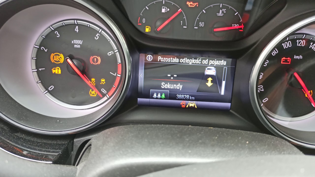 Konfigurowanie czujników  Opel Astra K