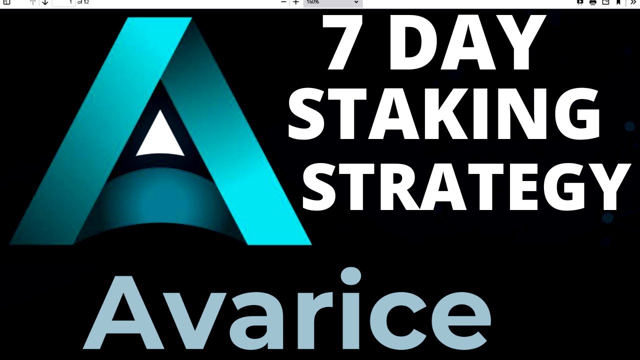 AVARICE 7 DAY STAKING STRATEGY🔥🔥