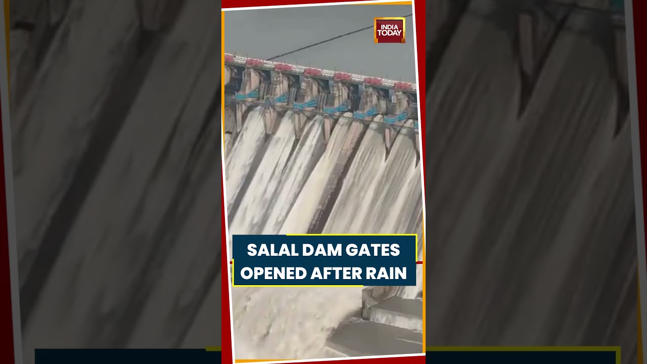 Salal Dam Gates Opened After Continuous Rain #salaldam #shortsviral #indiatoday