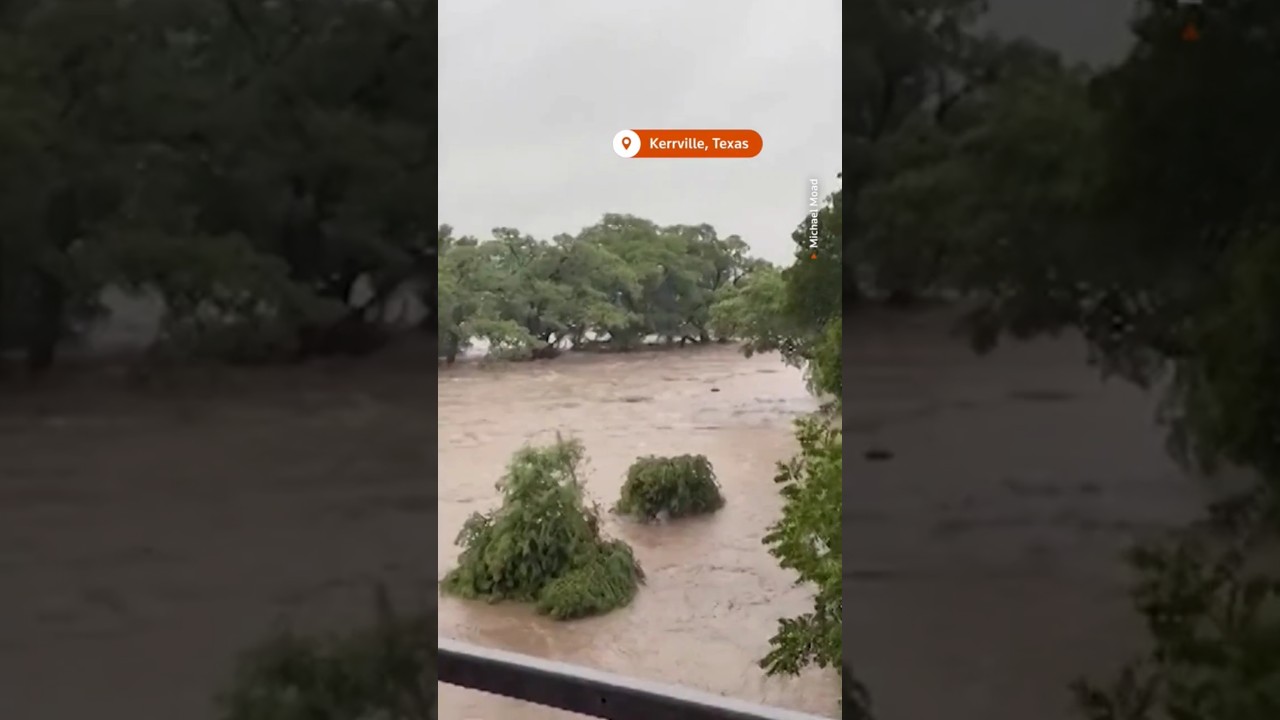 Thunderstorms and torrential rain triggered deadly flash flooding. #texas #rain #flood #climate