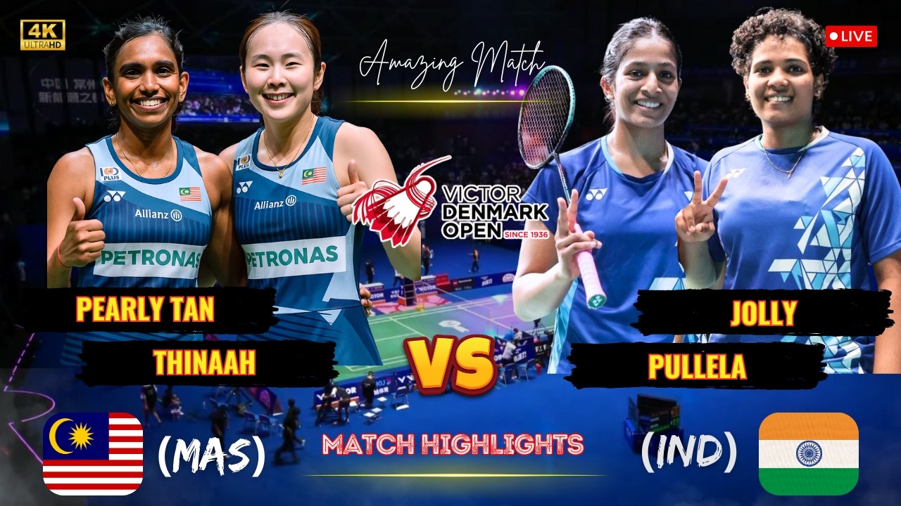 Amazing match 🔴 Pearly Tan/Thinaah (MAS) vs Jolly/Pullela (IND) Denmark Open Badminton