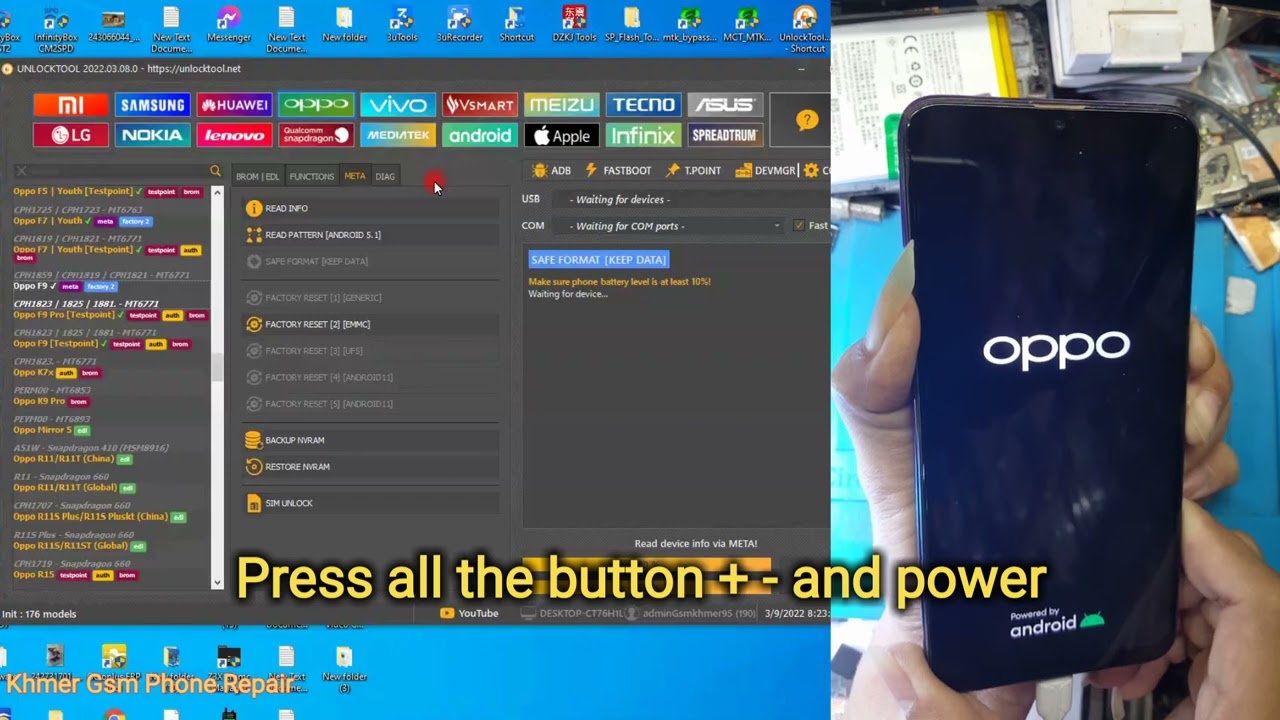 Oppo F9 Password remove don't need test point 👍👍