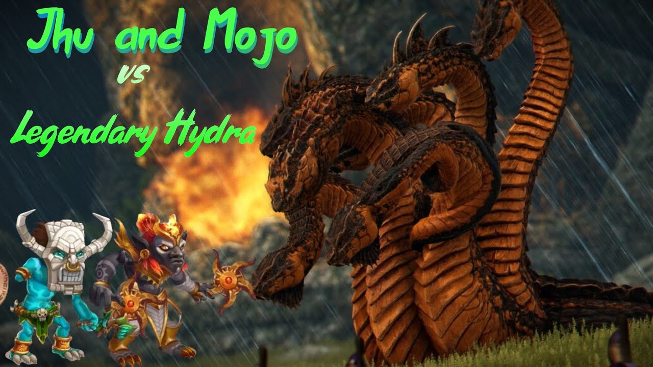 Combo Jhu and Mojo vs All Legendary Hydras Hero Wars Mobile