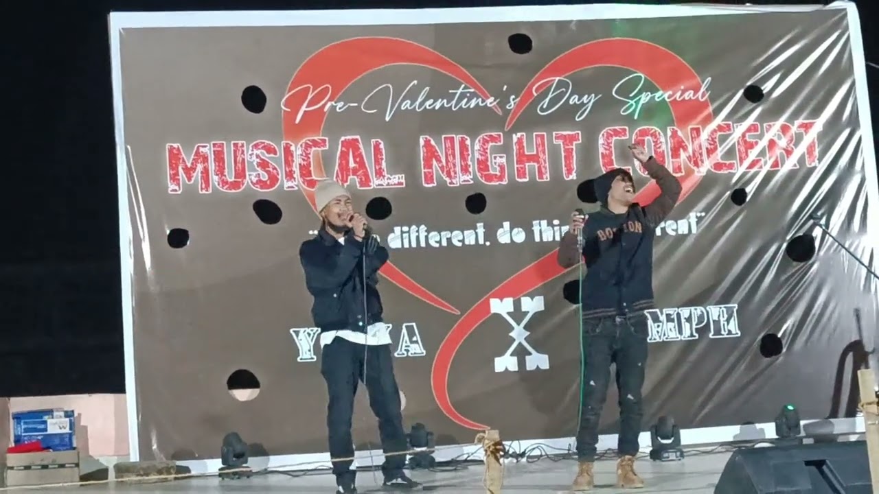 Melo Drip and Jonah Gangmei (live) at pre-Valentine's Day concert
