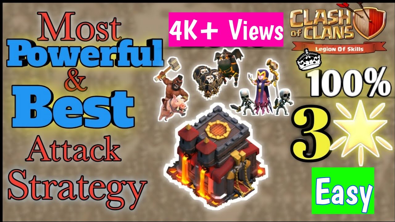 How 3 STAR Any TH10 Base | BEST TH10 WAR ATTACK STRATEGY | Clash of Clans