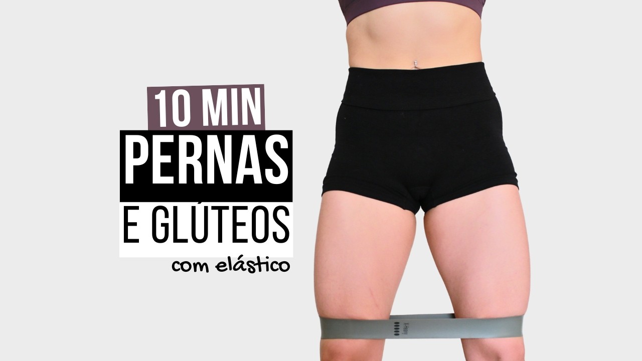 TREINO DE PERNAS E GLÚTEOS EM CASA | GANHE MASSA E DEFINIÇÃO MUSCULAR USANDO APENAS UM ELÁSTICO!