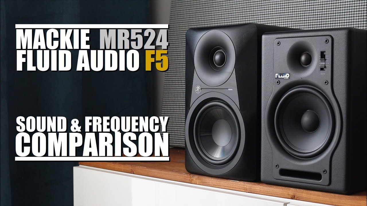 Fluid Audio F5 vs Mackie MR524  ||  Sound & Frequency Response Comparison