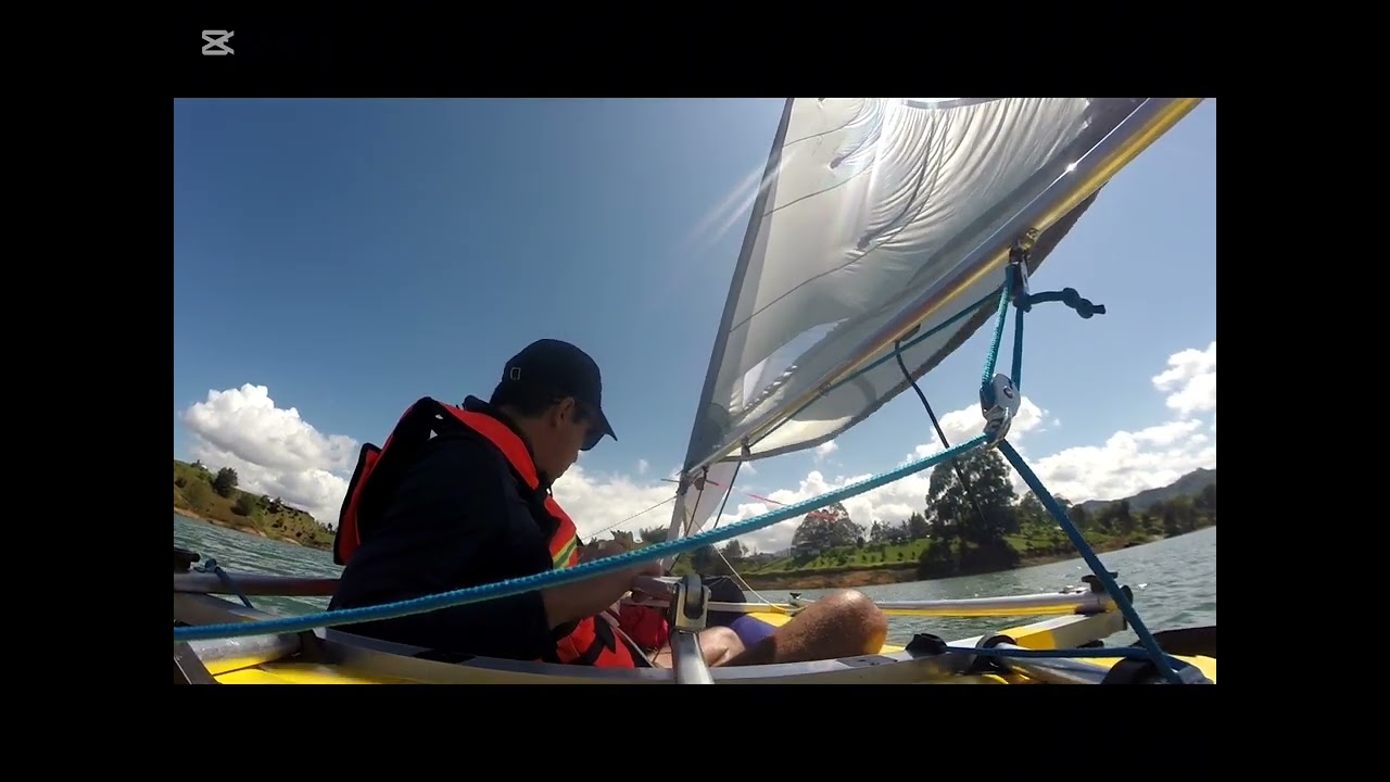 velero casero con bote inflable intex Challenger 2