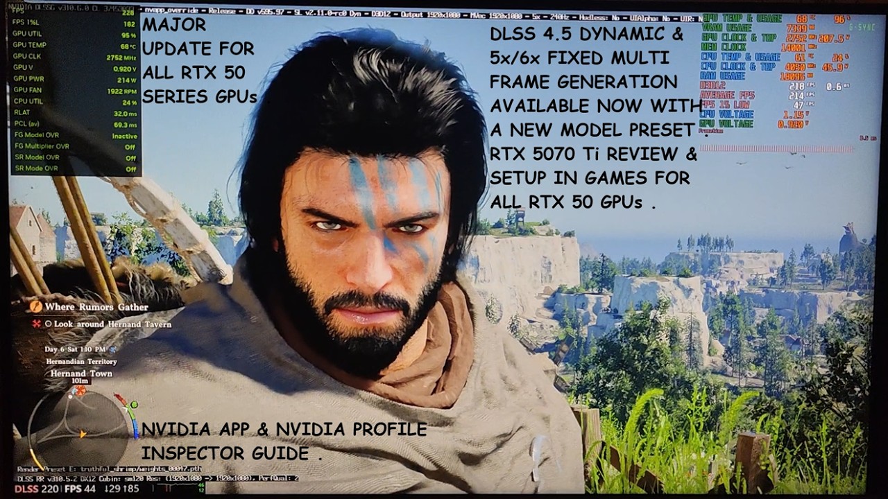 DLSS 4.5 Dynamic и 5x/6x Multi Frame Gen для видеокарт RTX 50 | Обзор и настройка приложения Nvid...