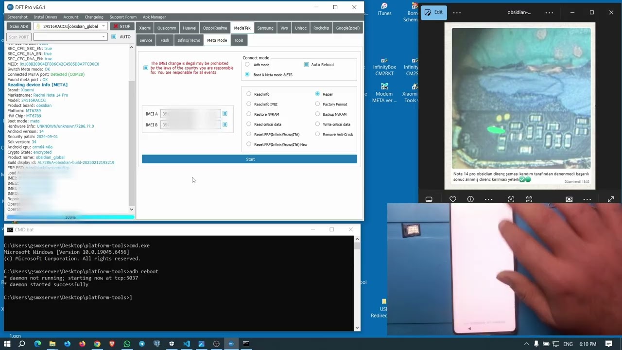 Redmi Note 14 Pro (Obsidian) IMEI Repair [RSA Method]