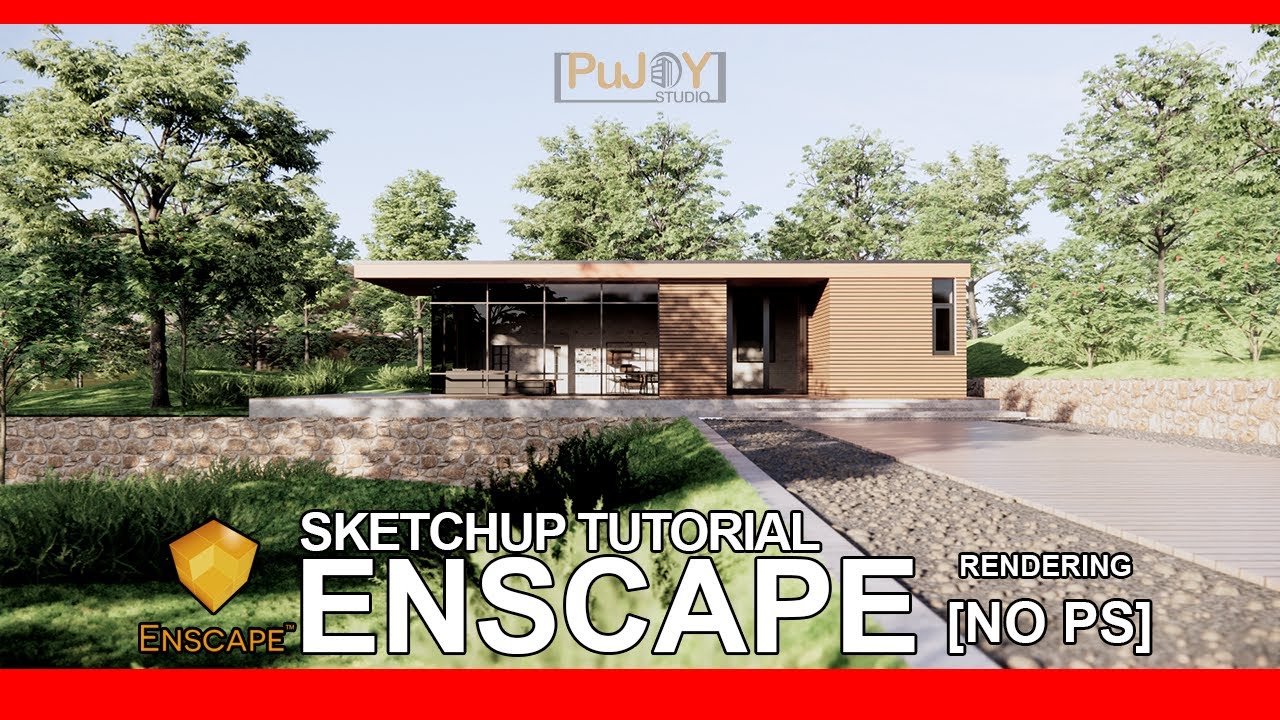 Enscape for SketchUp - Full tutorial SketchUp tiny house plan design and render with Enscape