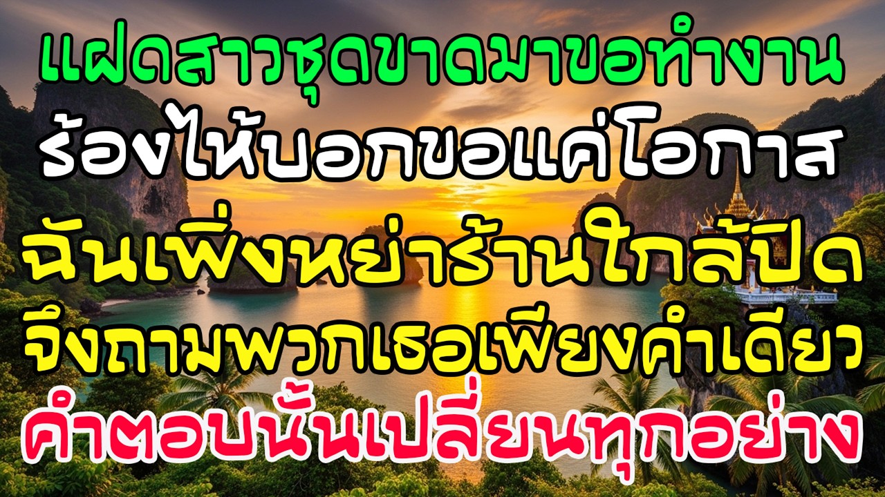 แฝดสาวชุดขาดขอทำงาน ฉันเพิ่งหย่า ถามคำเดียว—ชีวิตพวกเราพลิกทันที