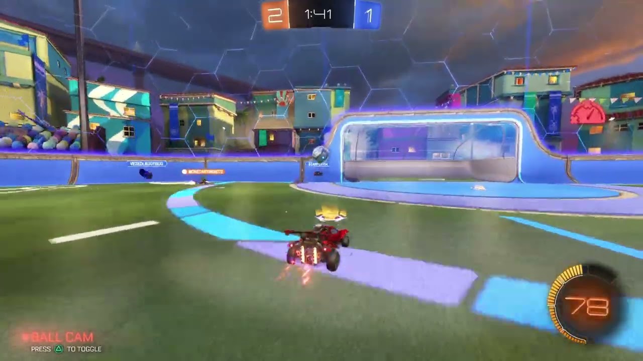 Playing rocket league
