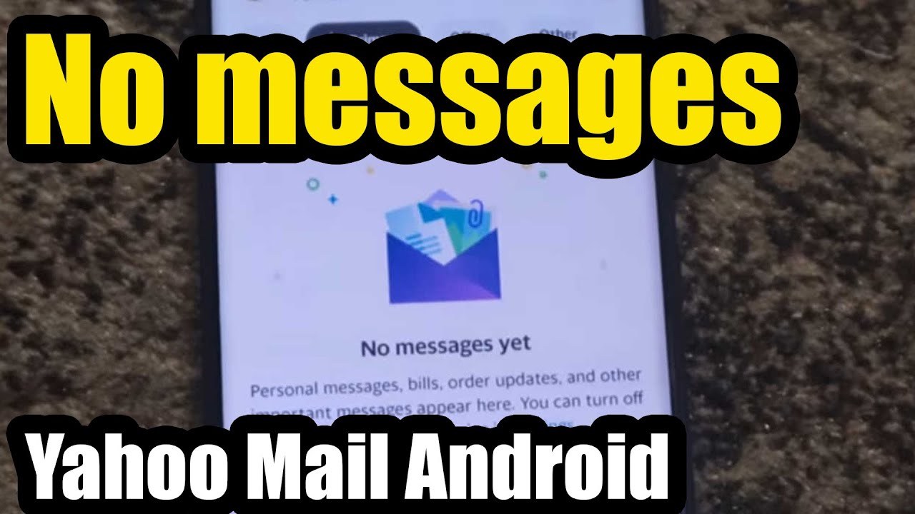 How to hide PRIMARY, show INBOX in Yahoo Mail, Android? (No messages yet, Disable message sorting)