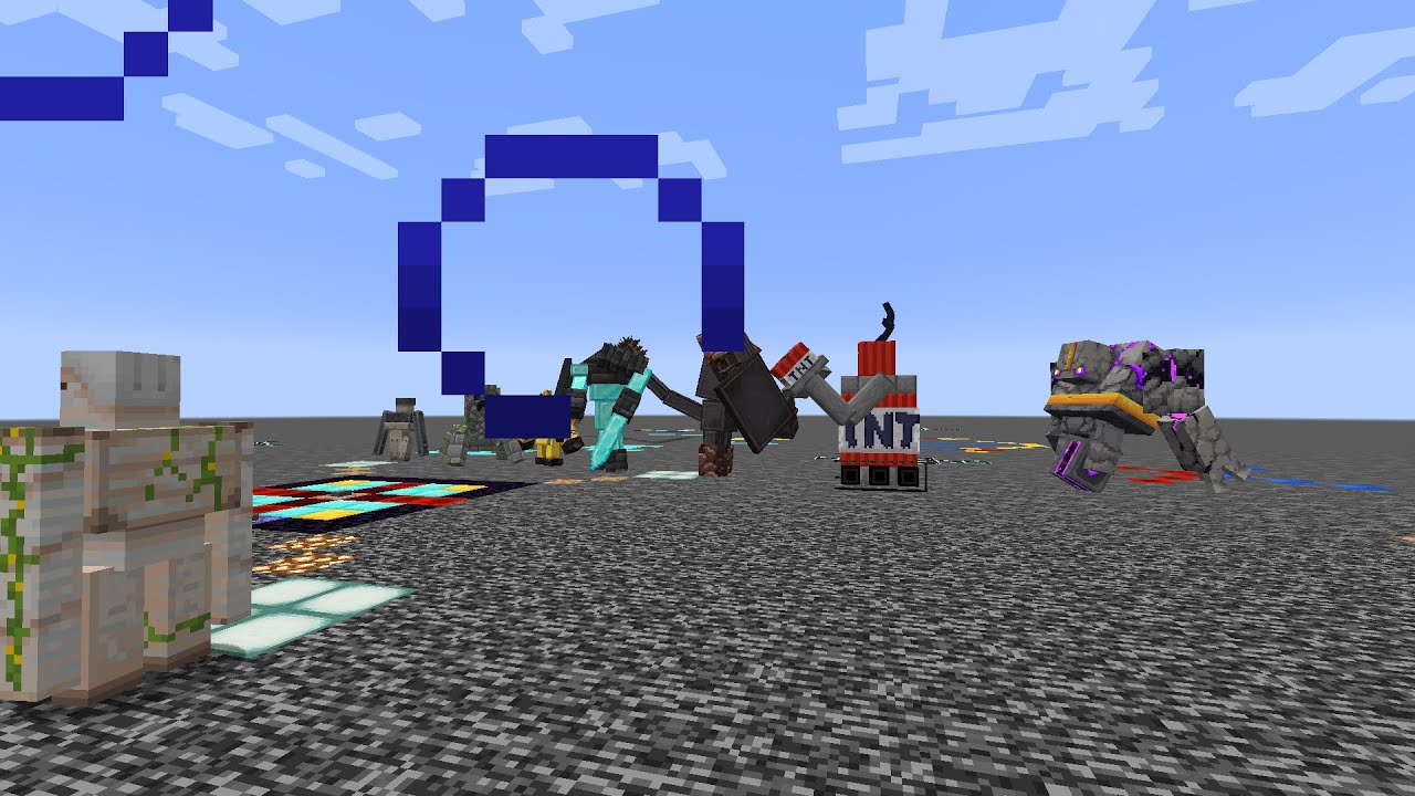 Iron Golem vs Golemania  Minecraft  Mob Battle
