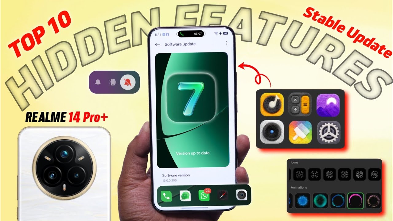 Realme 14 Pro Plus UI 7.0 Android 16 Stable Update Review 🔥 Top 10 Hidden Features & Tips & Tricks