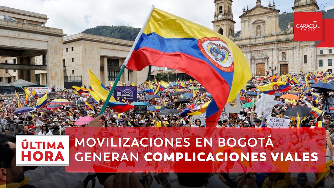 Movilizaciones en Bogotá generan complicaciones viales en calle 26 y carrera Séptima | Última Hora