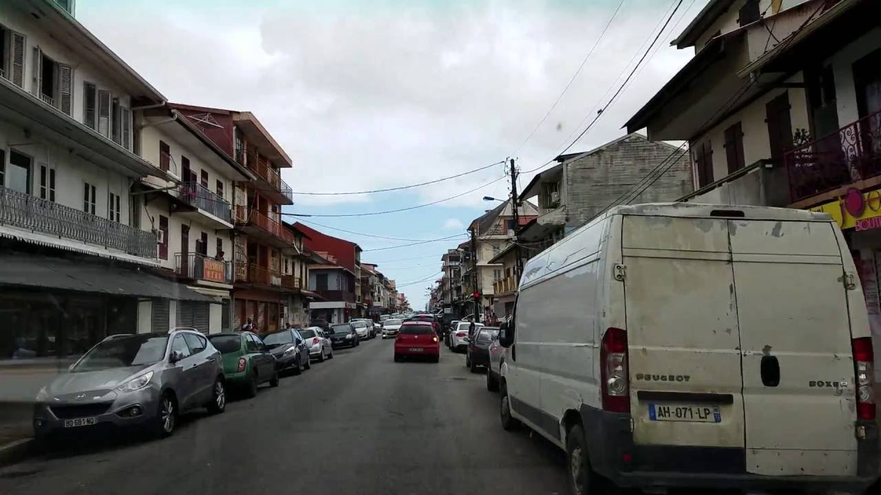 Drive to Cayenne from the airport. Capital of French Guiana August 2016