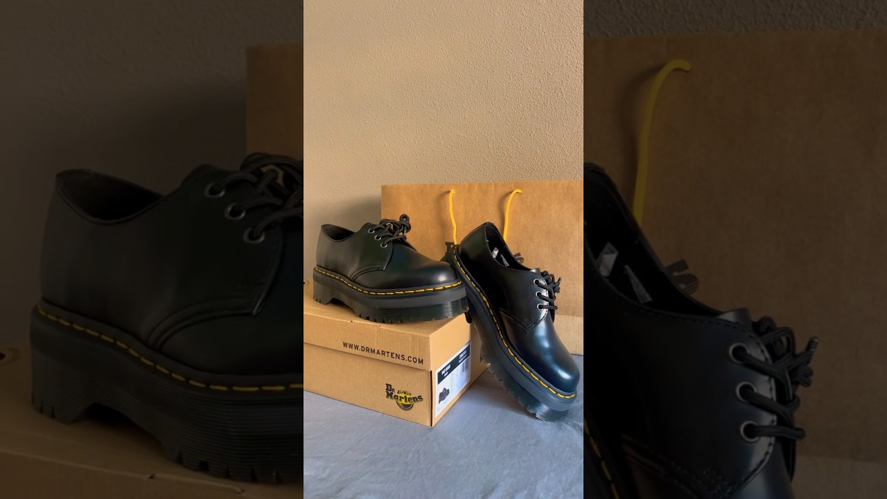 Buy Dr. Martens 1461 quad platform with me | Haul+try on 🖤  #docs #shoes #dark
