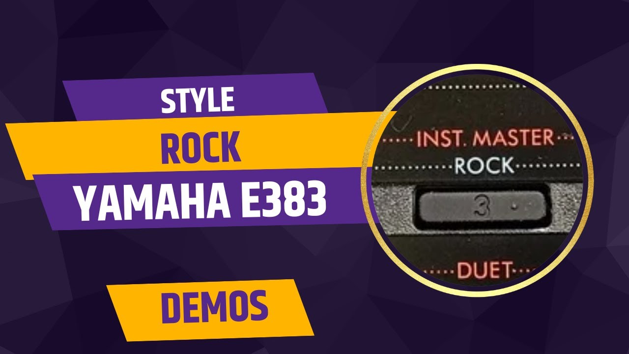16 STYLE ROCK Yamaha Psr E383 Demos