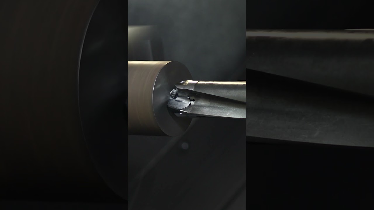 Large diameter drill + Lathe = Perfect match! #shorts #cnc #machine #engineering