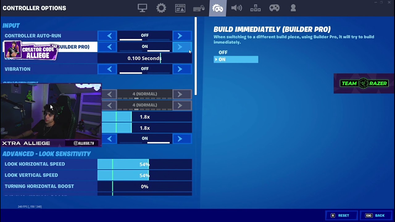 ALLIEGE MUESTRA SU SENS DE FORTNITE😱😱