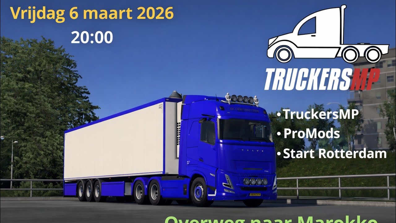 🔴TruckersMP ProMods Roadtrip  | Rotterdam ➜ Marokko | LIVE