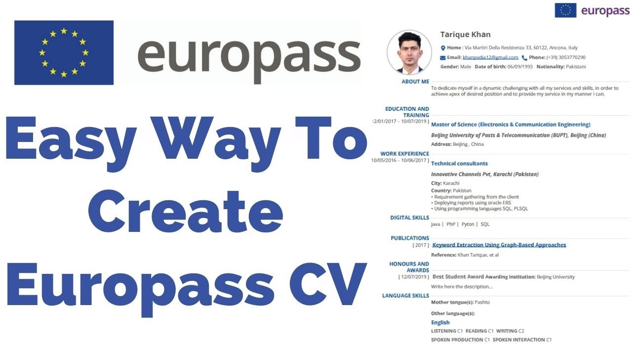 How to Create a Europass CV (Step-by-Step) | Free CV Format for Europe Jobs & Scholarships