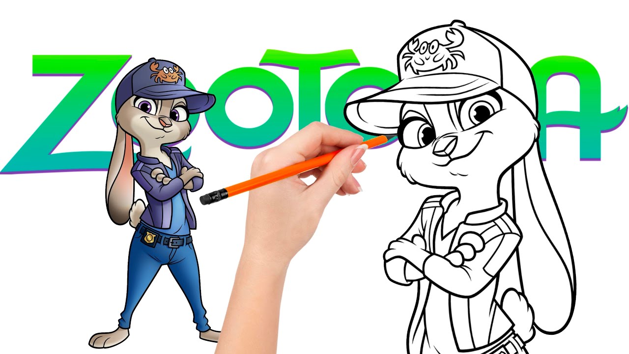 How to draw Judy Hopps character from Disney Zootopia