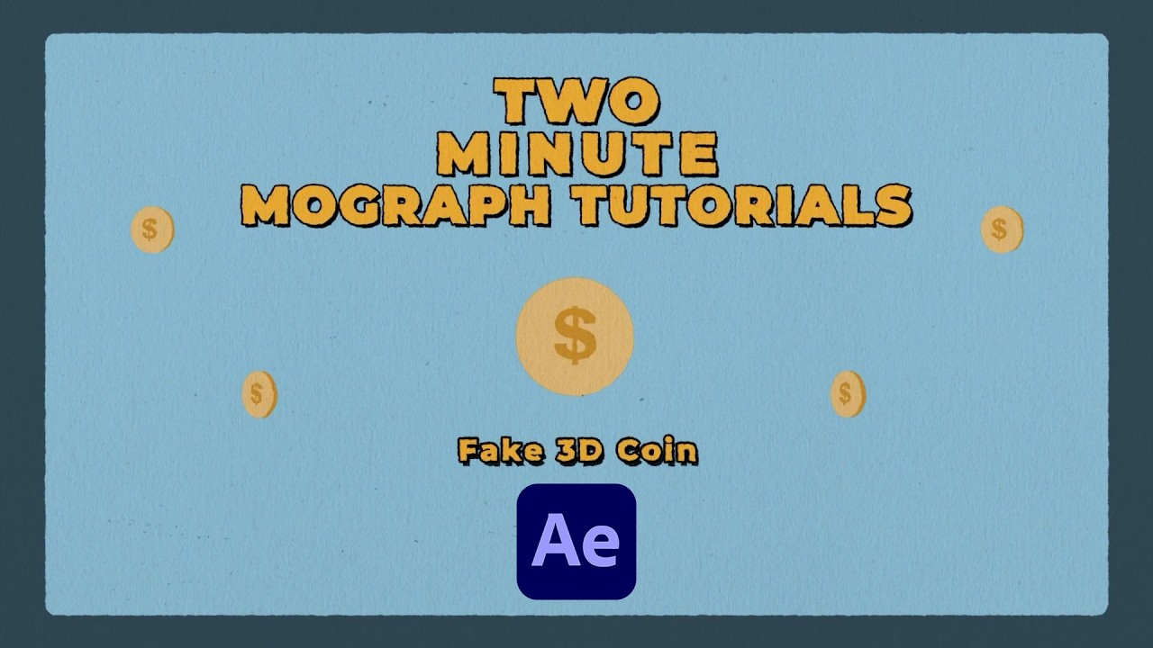 Make a Fake 3D Coin in After Effects - Two Minute Tutorial (with audio version)