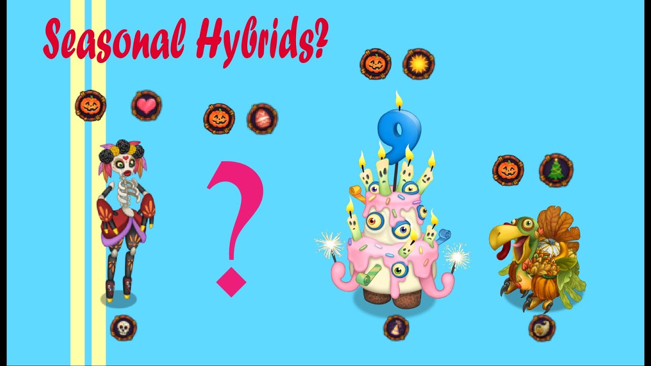 New Seasonal Events and Hybrids (My Singing Monsters speculations.)