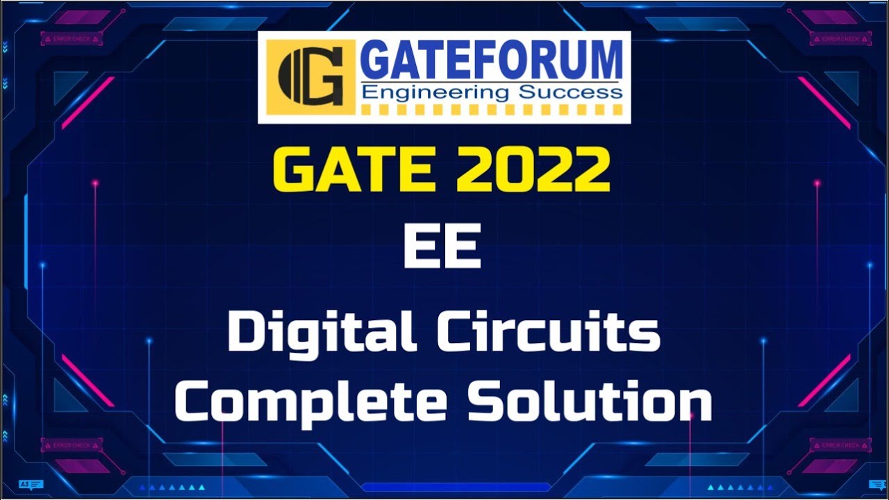 GATE 2022 Exam Solutions I Digital Circuits & Measurements I Electrical  Engineering