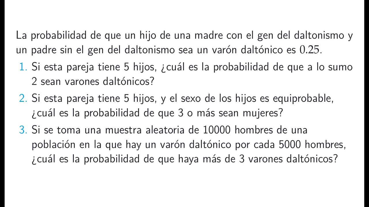 Ejercicio de Estad&iacute;stica resuelto: Variables aleatorias discretas