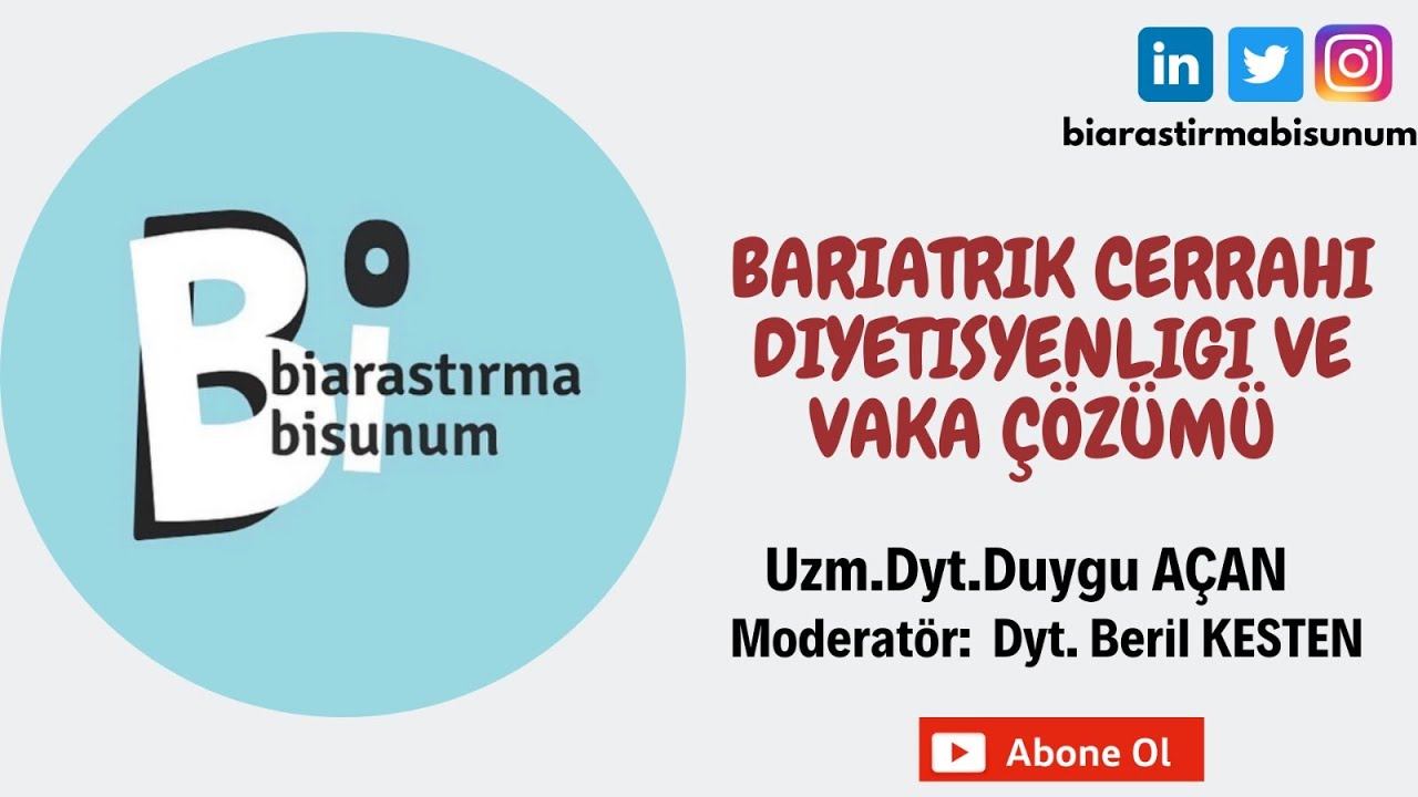 Bariatrik Cerrahi Diyetisyenliği ve Vaka Çözümü