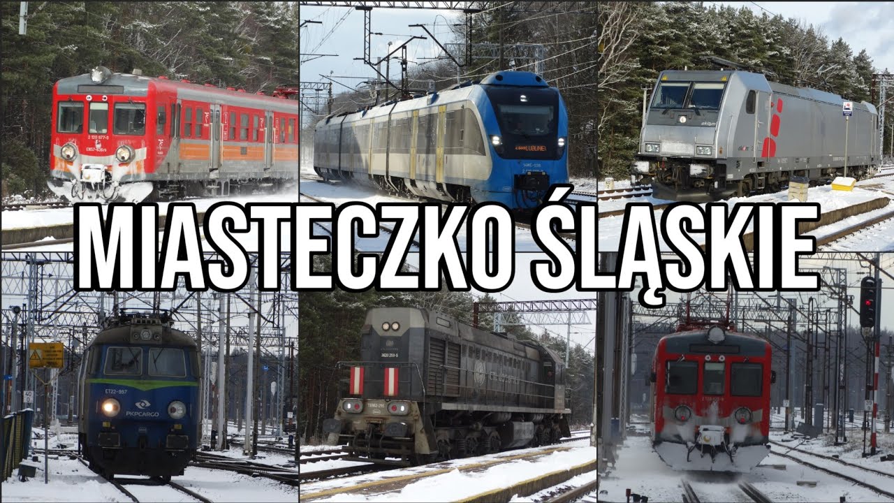 Pociągi na Stacji Miasteczko Śląskie. Zima 2025