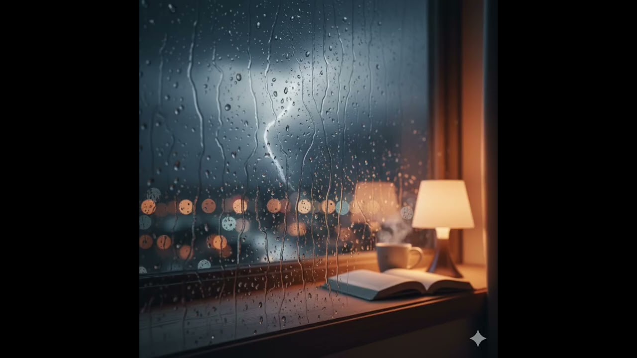2 Hours Heavy Rain on Window ASMR - Cozy Room Ambience for Deep Sleep(No Music, No Talking)