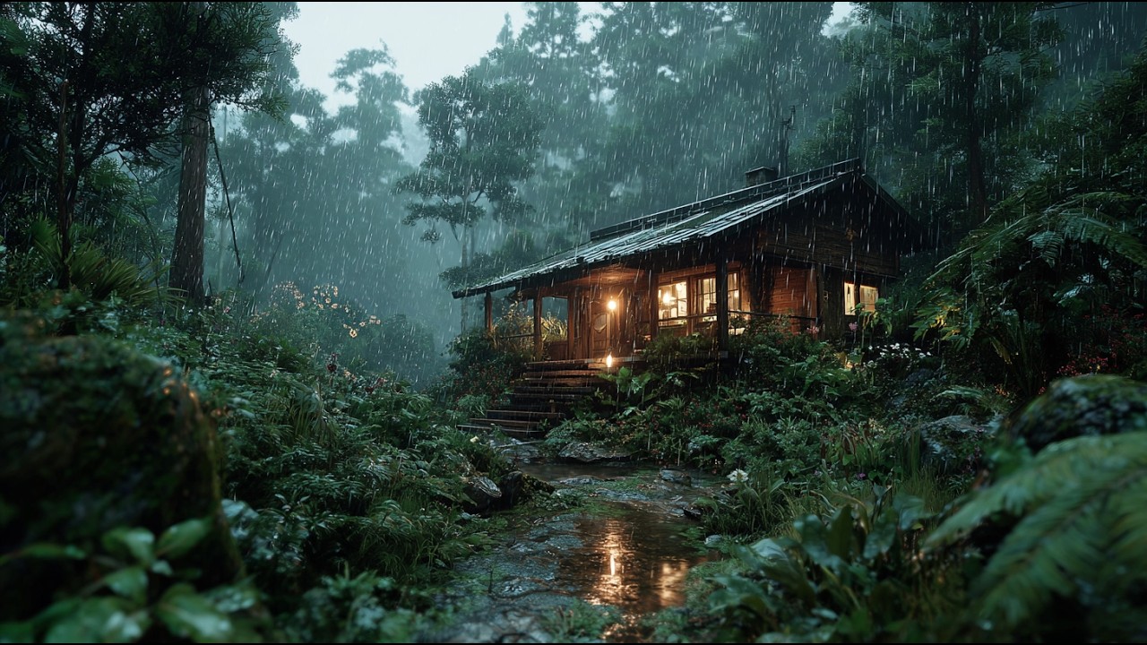 Rain in a Cozy Cabin: The Ultimate Sound for Productive Study & Deep Sleep #asmr  #sleepsounds 