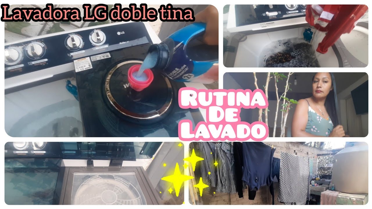 RUTINA DE LAVADO EN LAVADORA LG DOBLE TINA