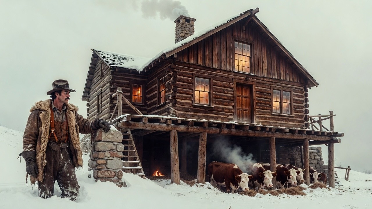 Called Madman For Building a Barn Beneath His Cabin—They Reggretted as It Warm His House In Blizzard