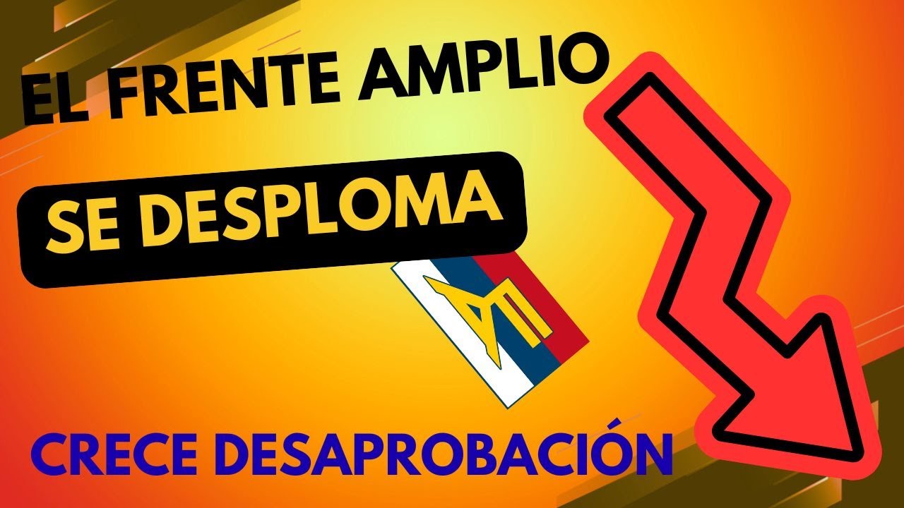 Crece desaprobación del Frente Amplio. La gente está despertando.